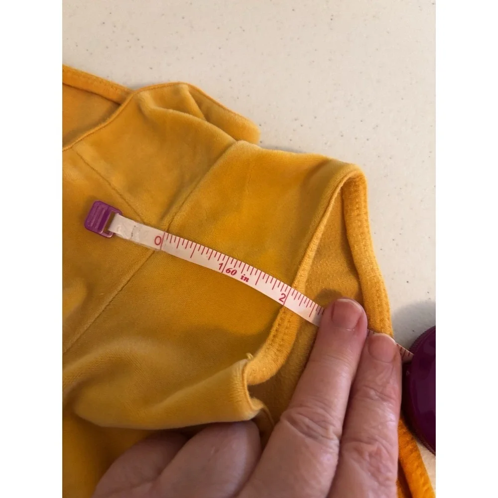 Hollister‎ Women's Medium Sunflower Yellow Velour Mini Shorts Retro Y2K